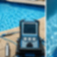 A pool leak detection sensor outdoors next a a swimming pool in Cape Town.