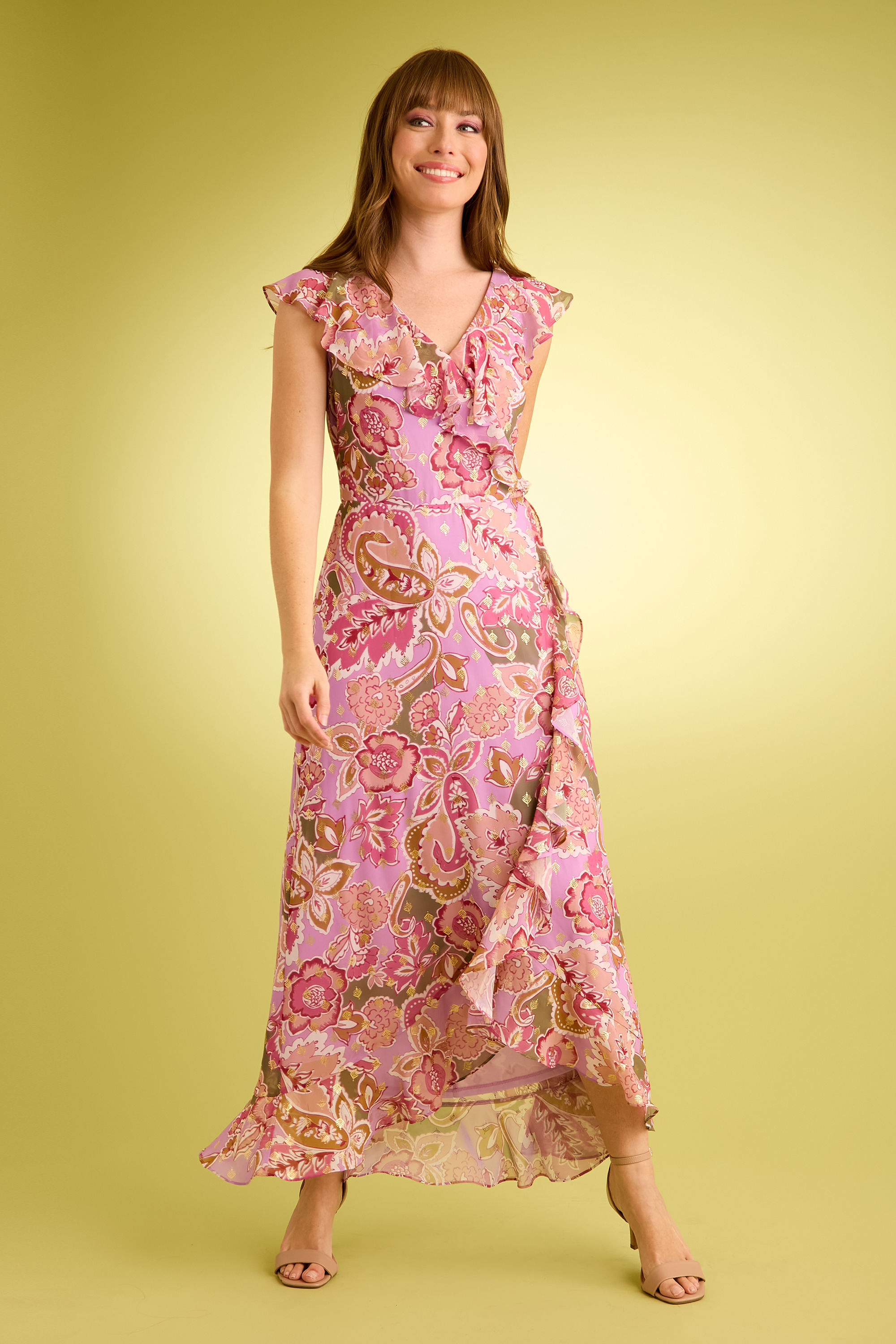 Plus Size Ruffle Wrap Maxi