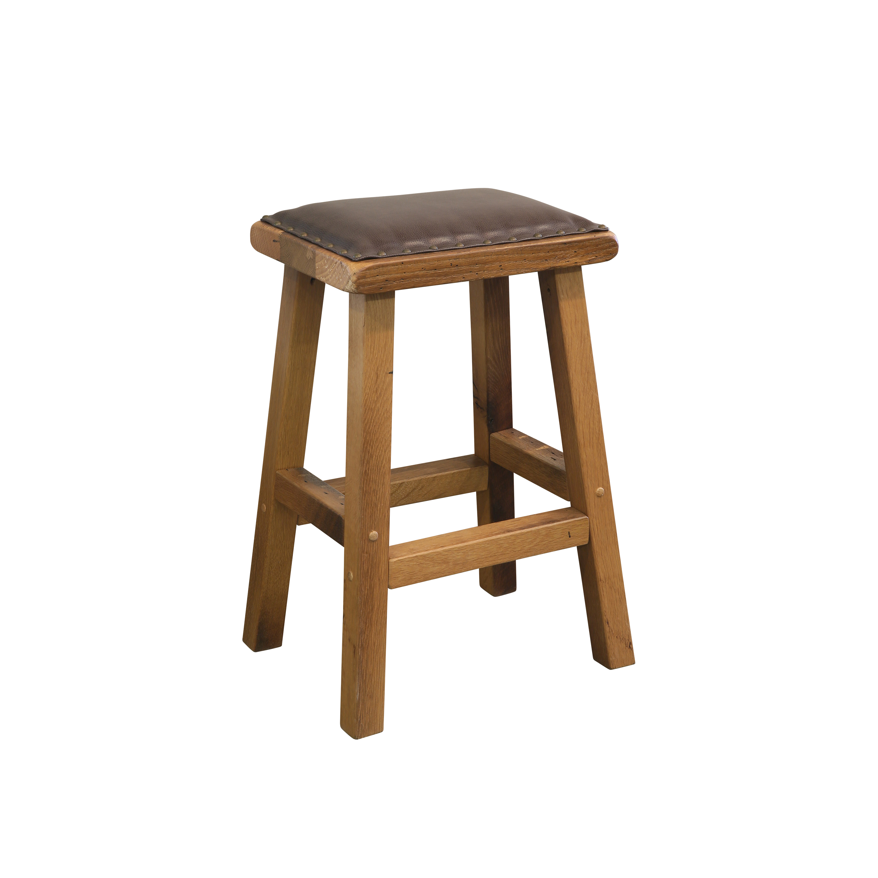 Bar Stool with Leather Seat