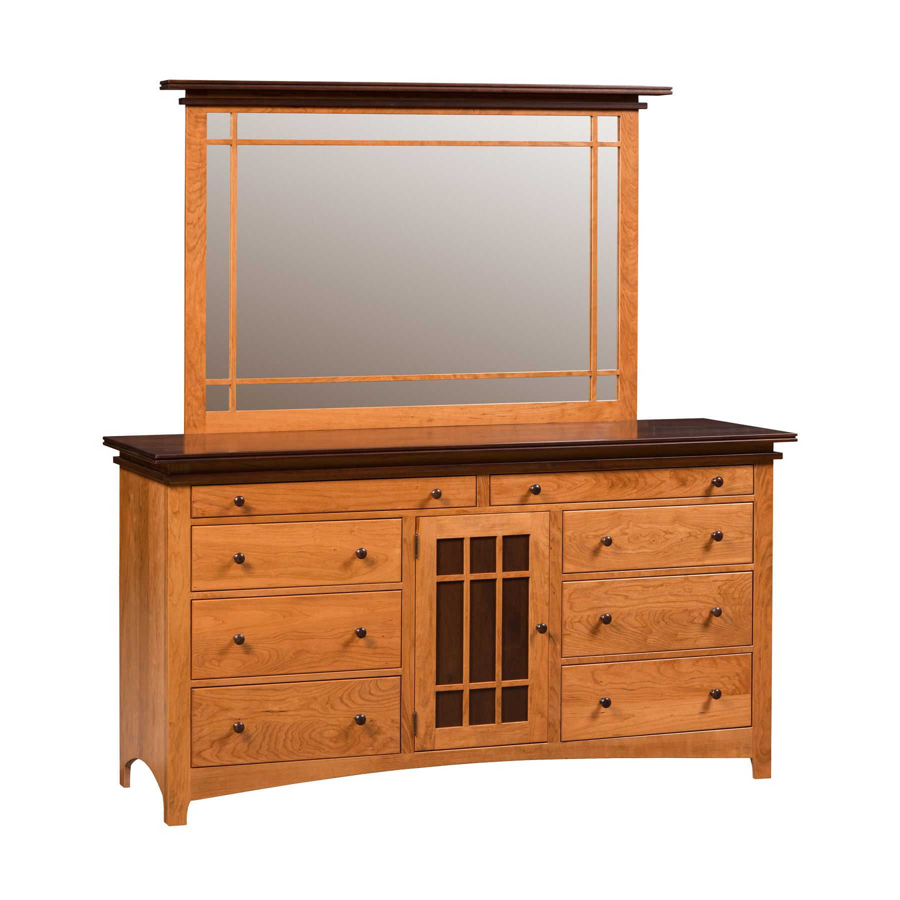 Maple Creek Triple Dresser with Tray and