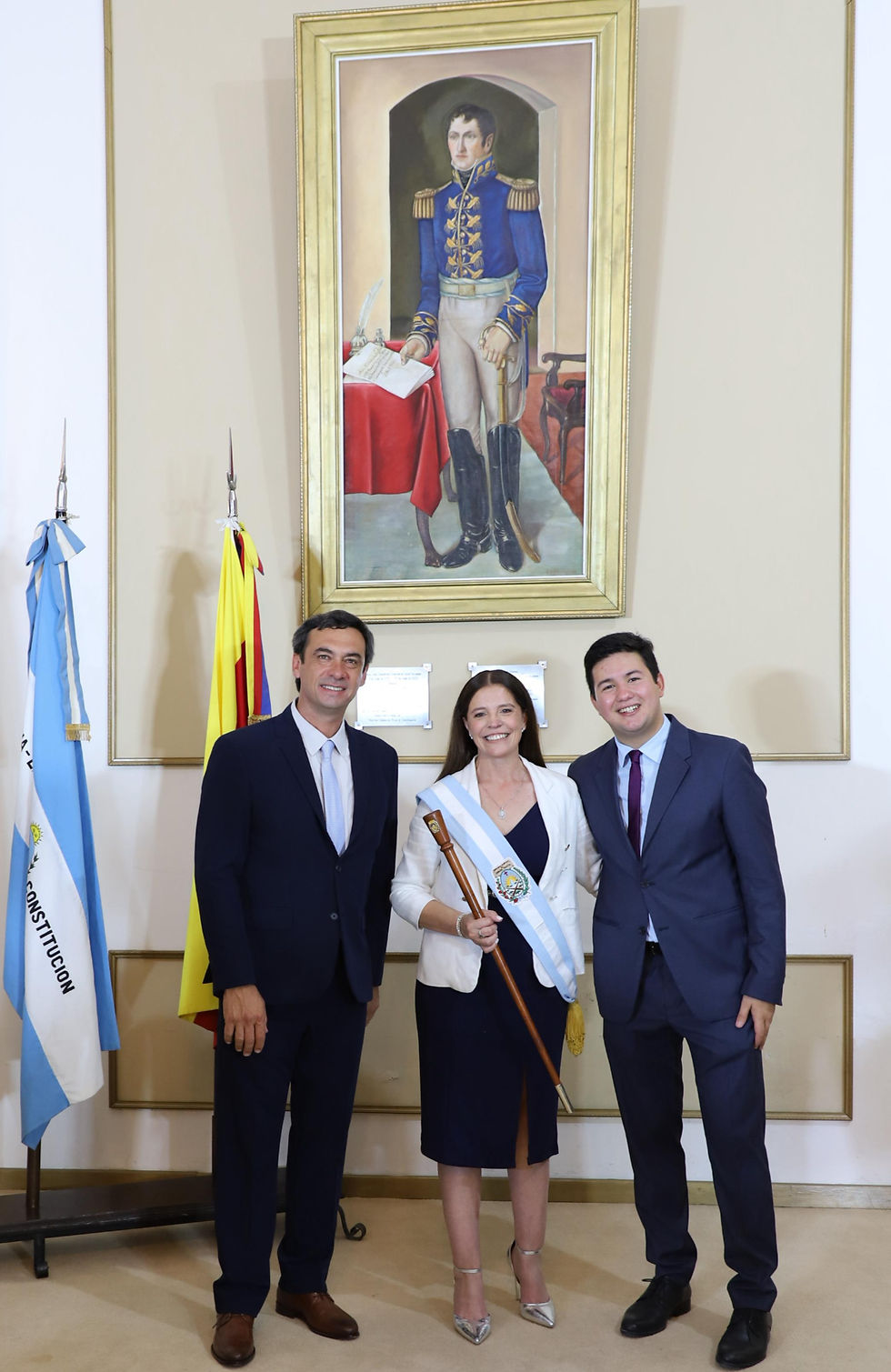 Viceintendente Miguel "Titi" Güenaga, la señora Verónica Espíndola Intendente de Curuzú Cuatiá