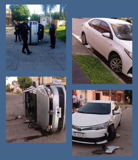 Choque en las primeras horas de la mañana del sábado 