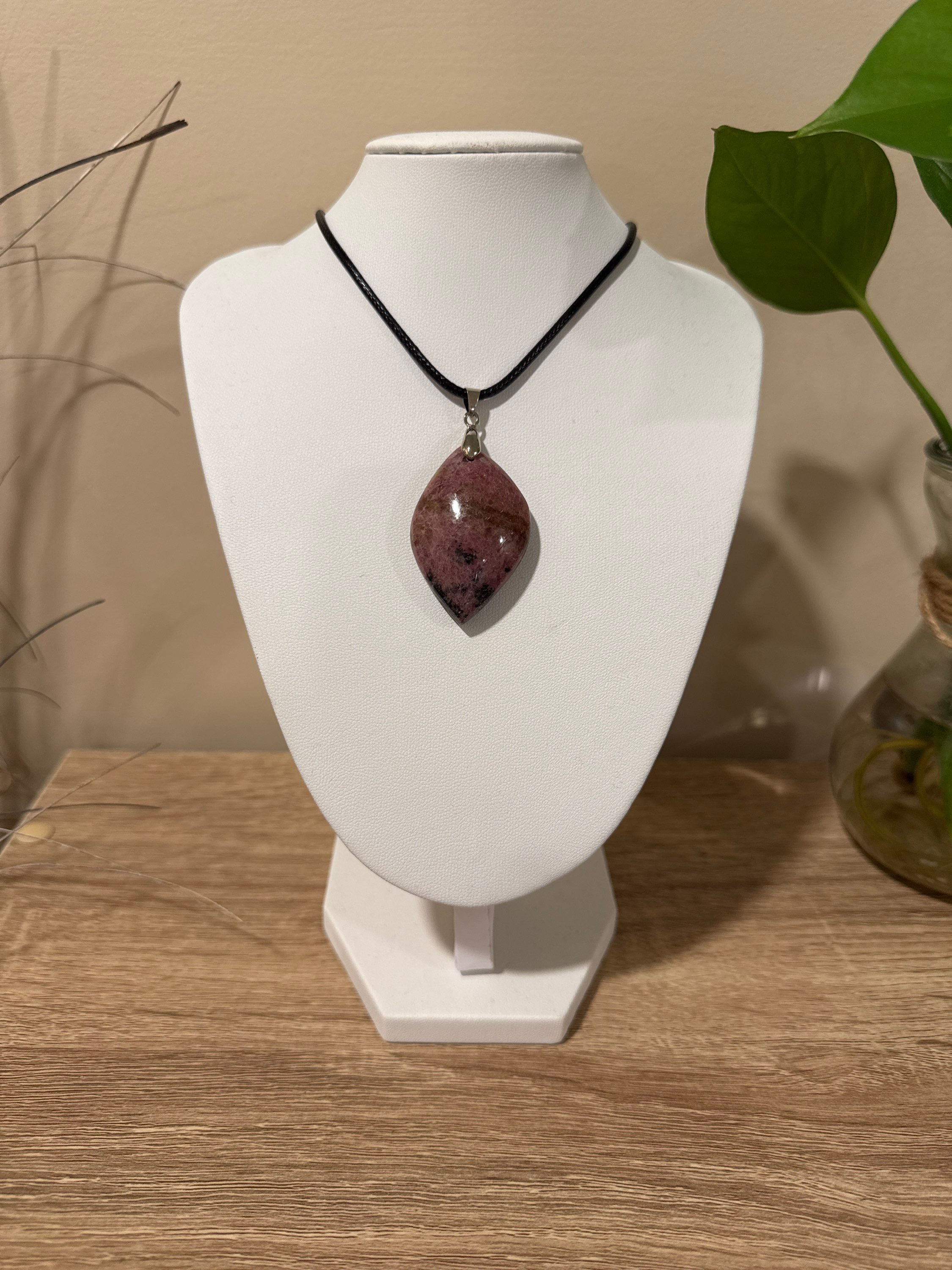 Pendentif Rhodonite 