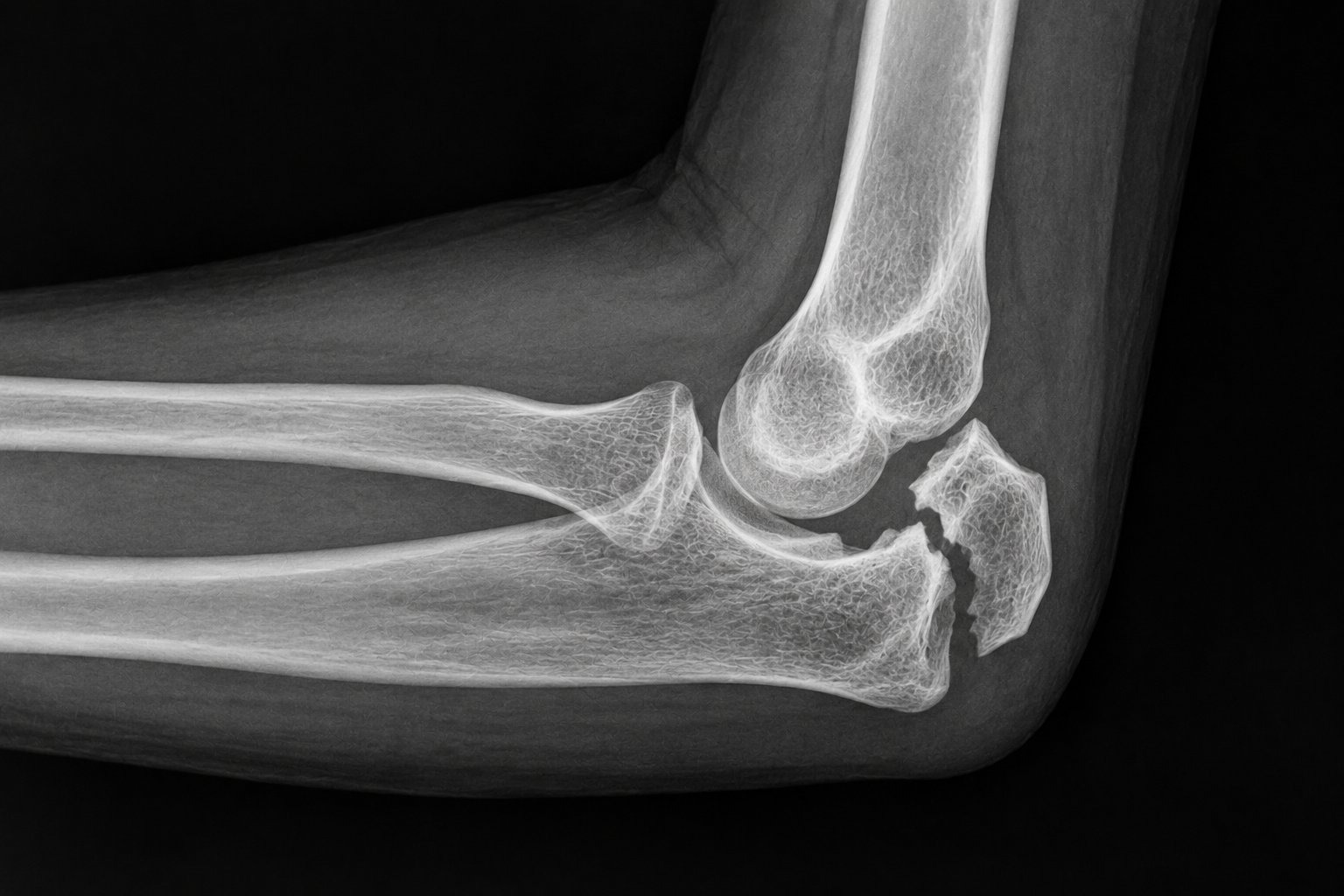 Olecranon fracture of the elbow