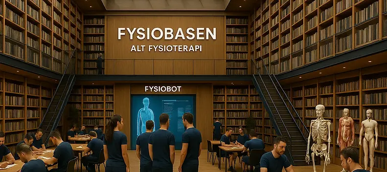 Bibliotek med fysioterapistudenter