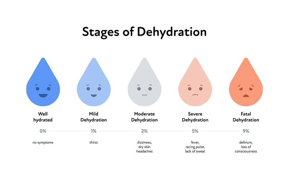 Stages of dehydration