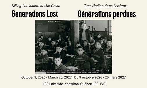 Generations Lost Exhibit Banner