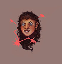Portrait of Orlaith, illustrated by Orlaith