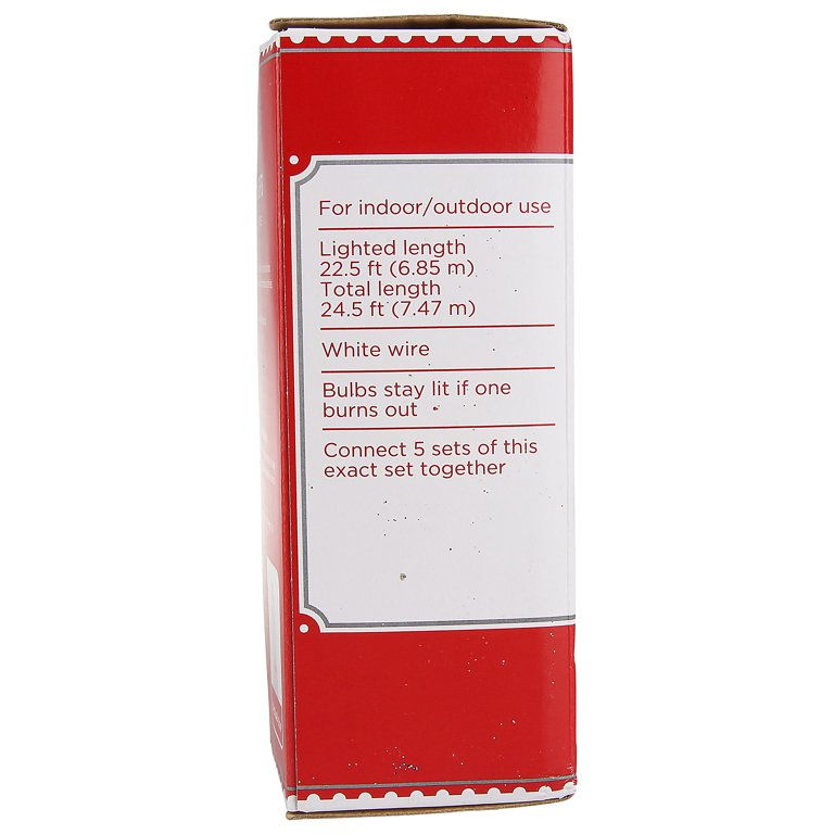 Thumbnail: Holiday Time 100 Clear mini lights "white wire" Standard Size tree light.