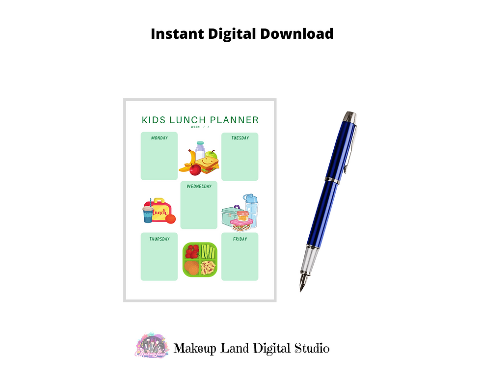 Thumbnail: Kids Meal Planner w/ complimentary grocery list
