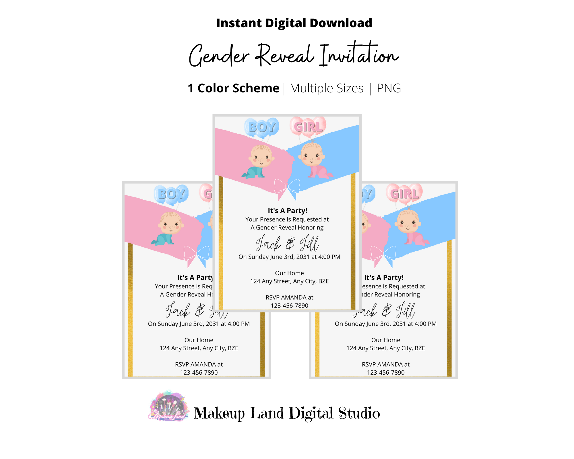 Invitation: Gender Reveal Style #3