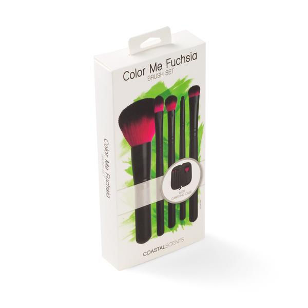 섬네일: CoastalScents Color Me Fuchsia 5pices + Carrying Case Brush Set
