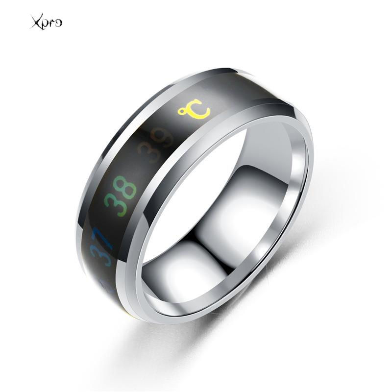 Smart Stainless Steel Multifunctional Ring For Couples Mood Changes Color From W