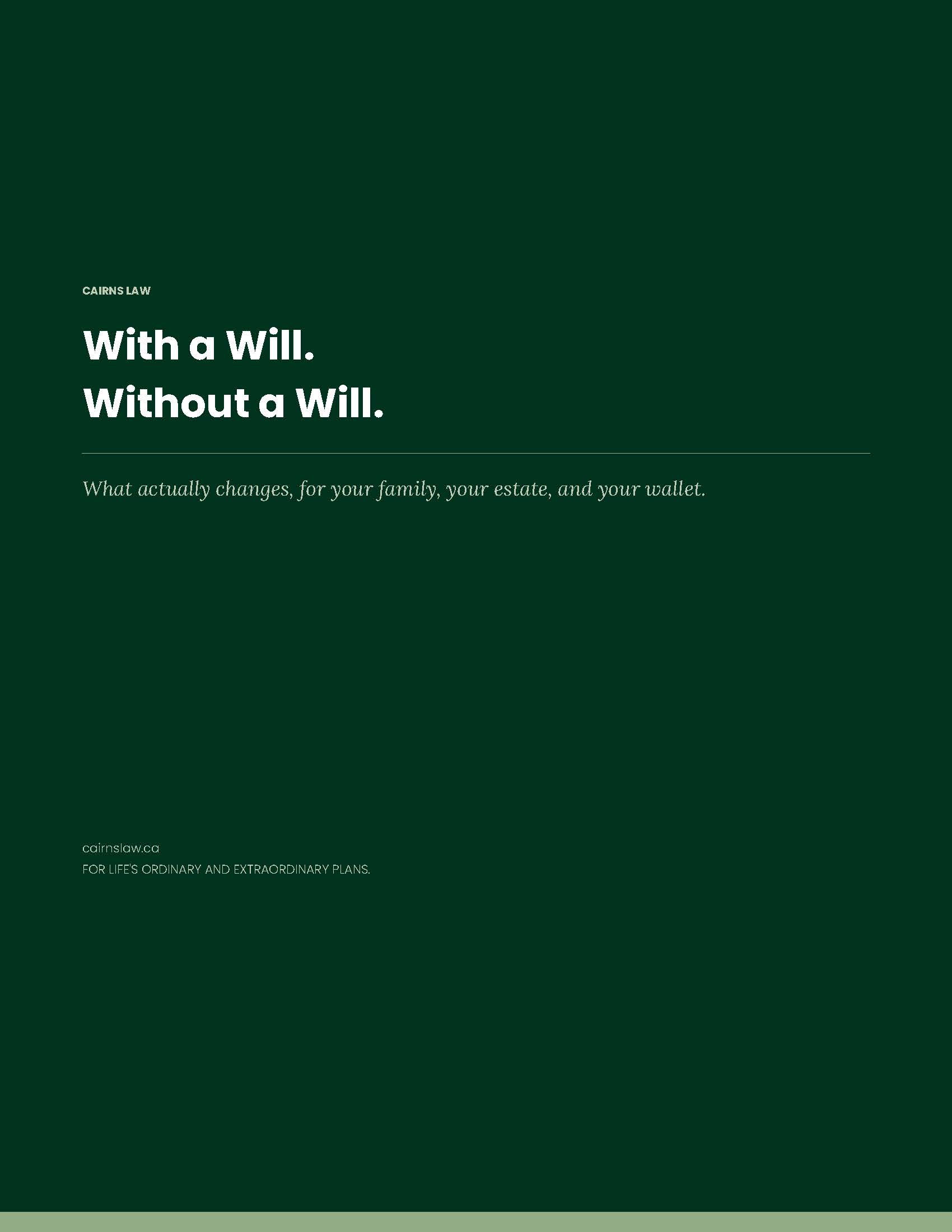 Will vs No Will Handout