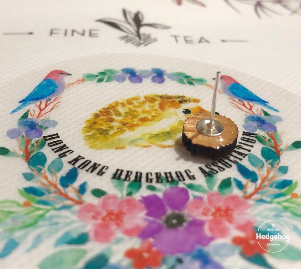 縮圖：手工刺蝟木耳環 （尖刺刺）