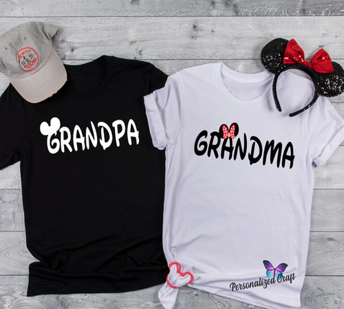 NANA PAPA Mickey Minnie Mouse Inspired T-shirt, Disney Parents
