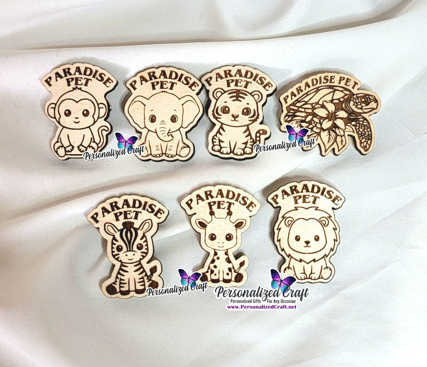 JW Paradise Pet Engraved Wood Pins for Kids, Jehovah's Witnesses Gifts