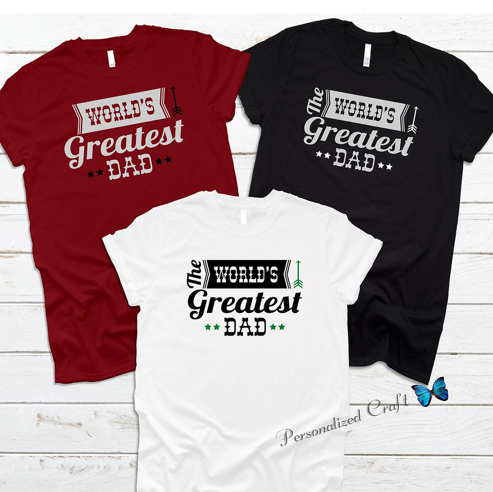 World's GREATEST DAD Red/Black/White Shirt, New Dad Gift, Custom Gift for Daddy