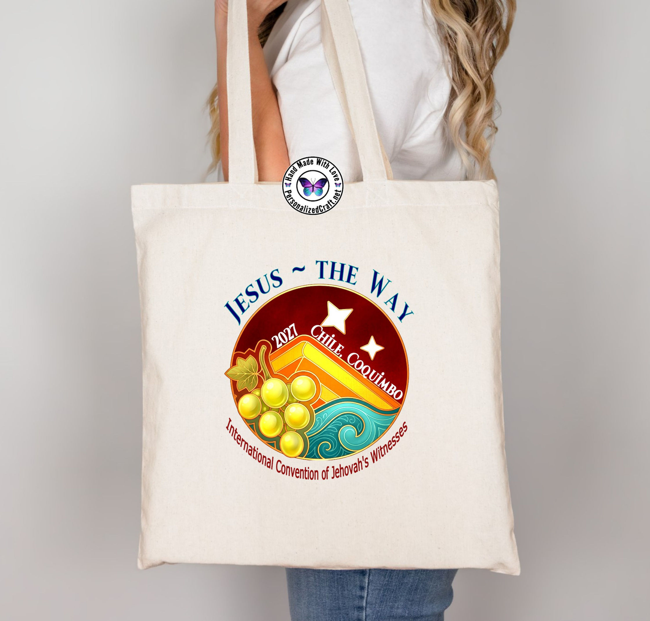 JW 2027 Chile Coquimbo Beige International Convention Tote, Jesus the Way