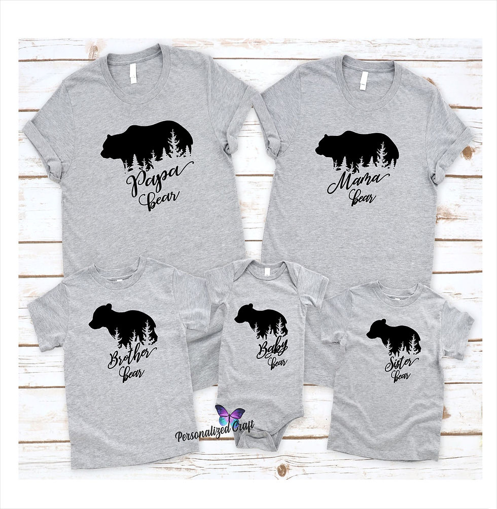 Thumbnail: Bear Family Gray Shirts
