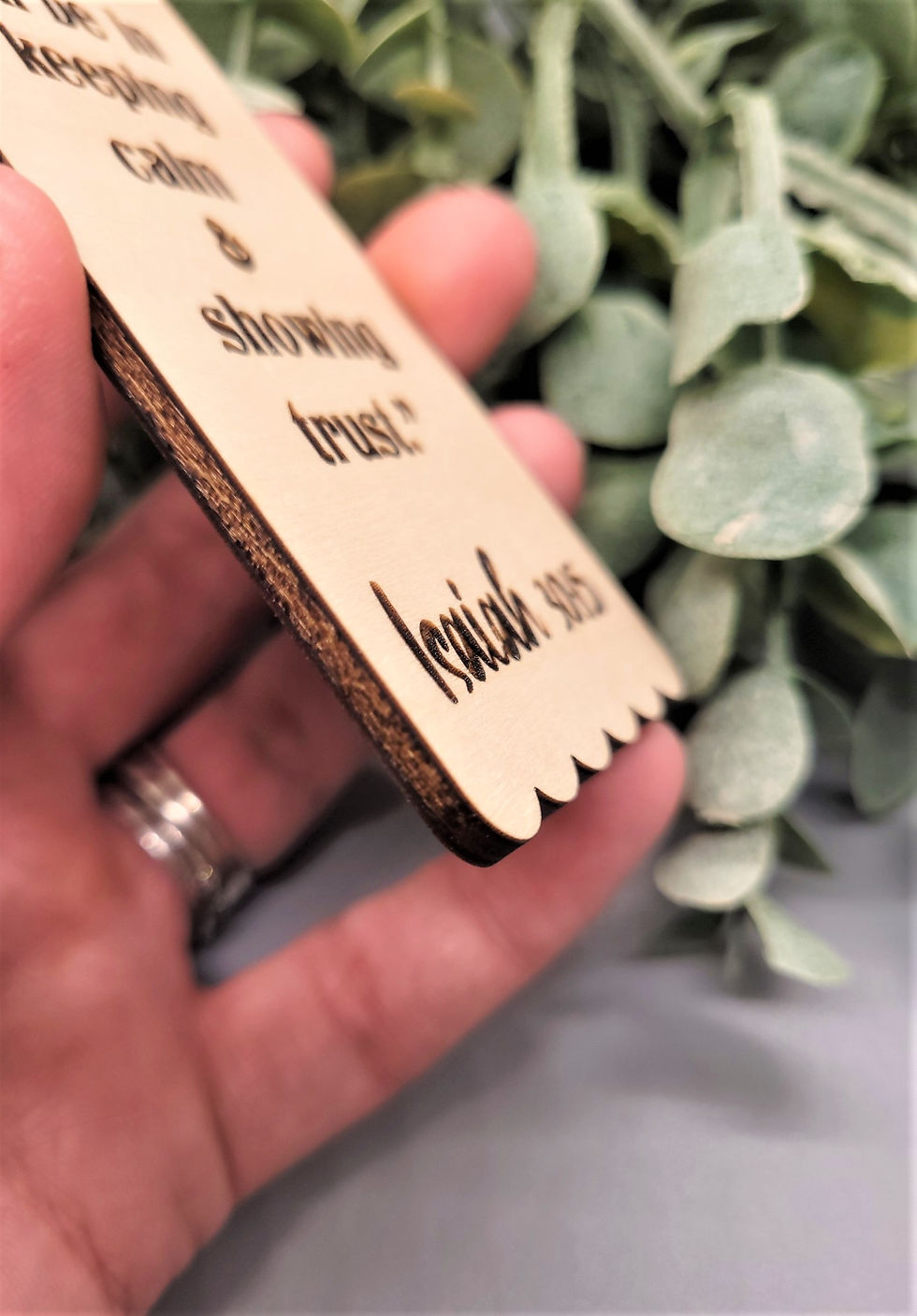 Thumbnail: JW Pioneer School Bible Study Elder Gift, Laser Engraved Wood Bookmark w/ Ribbon