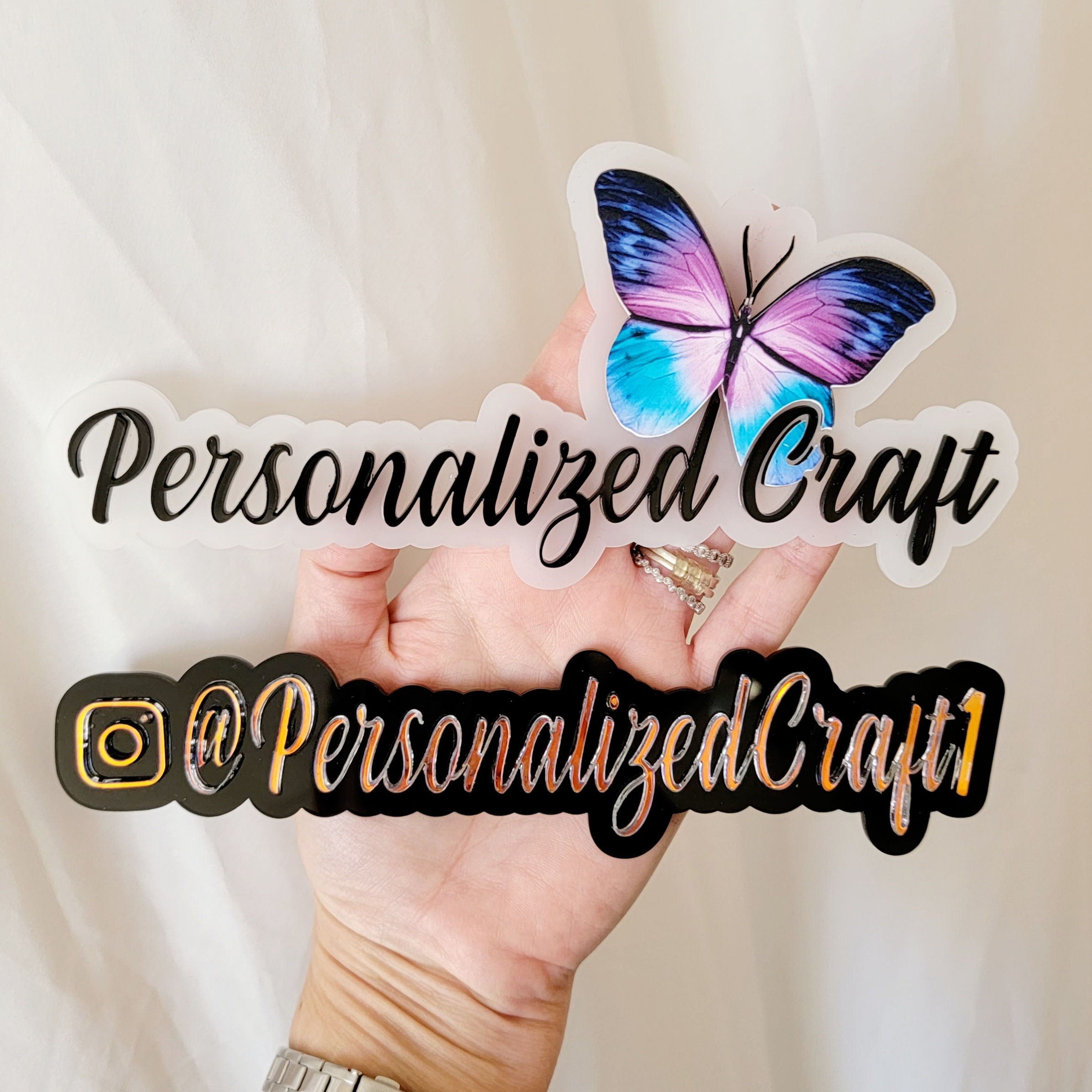 Custom Physical Watermark, Acrylic Name Logo Signs, Small Medium Large Sizes