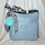 Thumbnail: London Fog Light Blue Pebbled Leather Crossbody Bag , Non-Smoking Home ~ $88 NWT