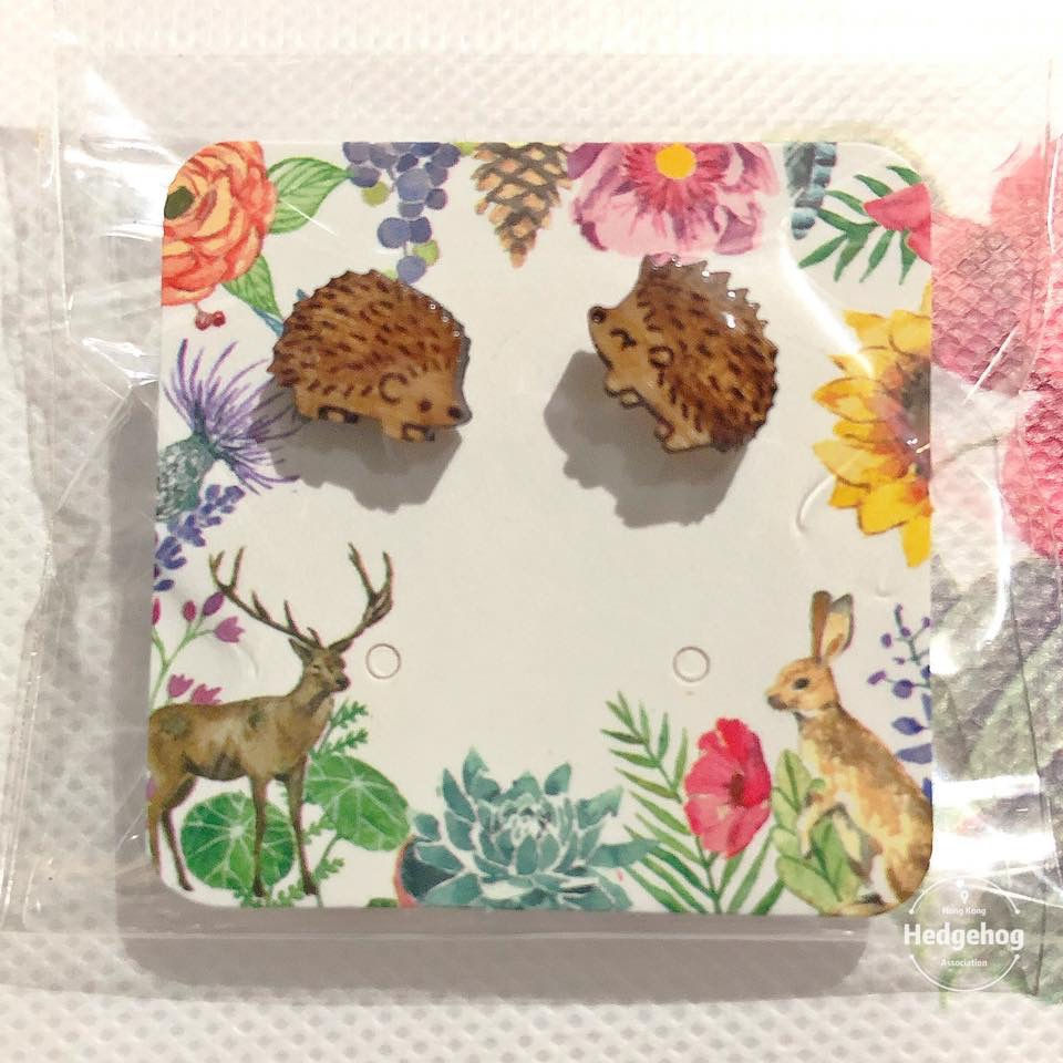 縮圖：手工刺蝟木耳環 （尖刺刺）