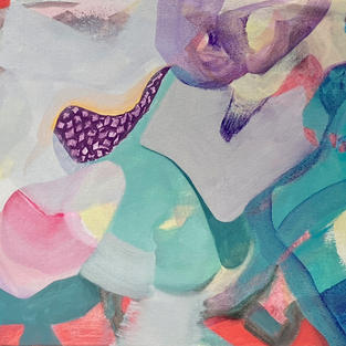 Colliding Elements 4, oils on canvas on birch wood, 36 cm x 45 cm.