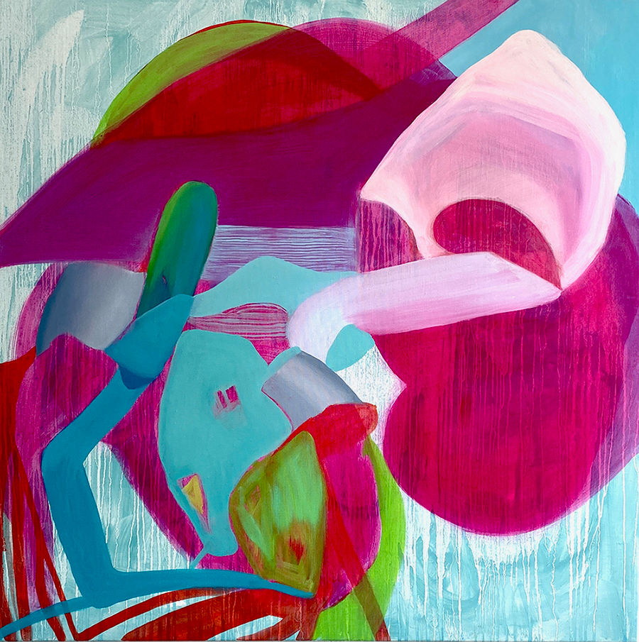 Oil painting on linen, installation