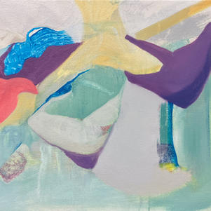 Colliding Elements 1, oils on canvas on birch wood, 36 cm x 45 cm.