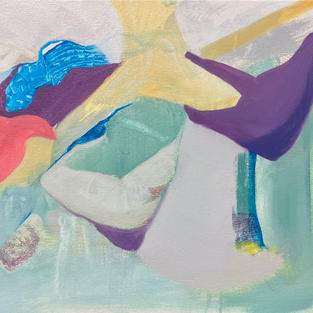 Colliding Elements 1, oils on canvas on birch wood, 36 cm x 45 cm.