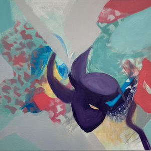 Colliding Elements 5, oils on canvas on birch wood, 36 cm x 45 cm.