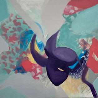 Colliding Elements 5, oils on canvas on birch wood, 36 cm x 45 cm.