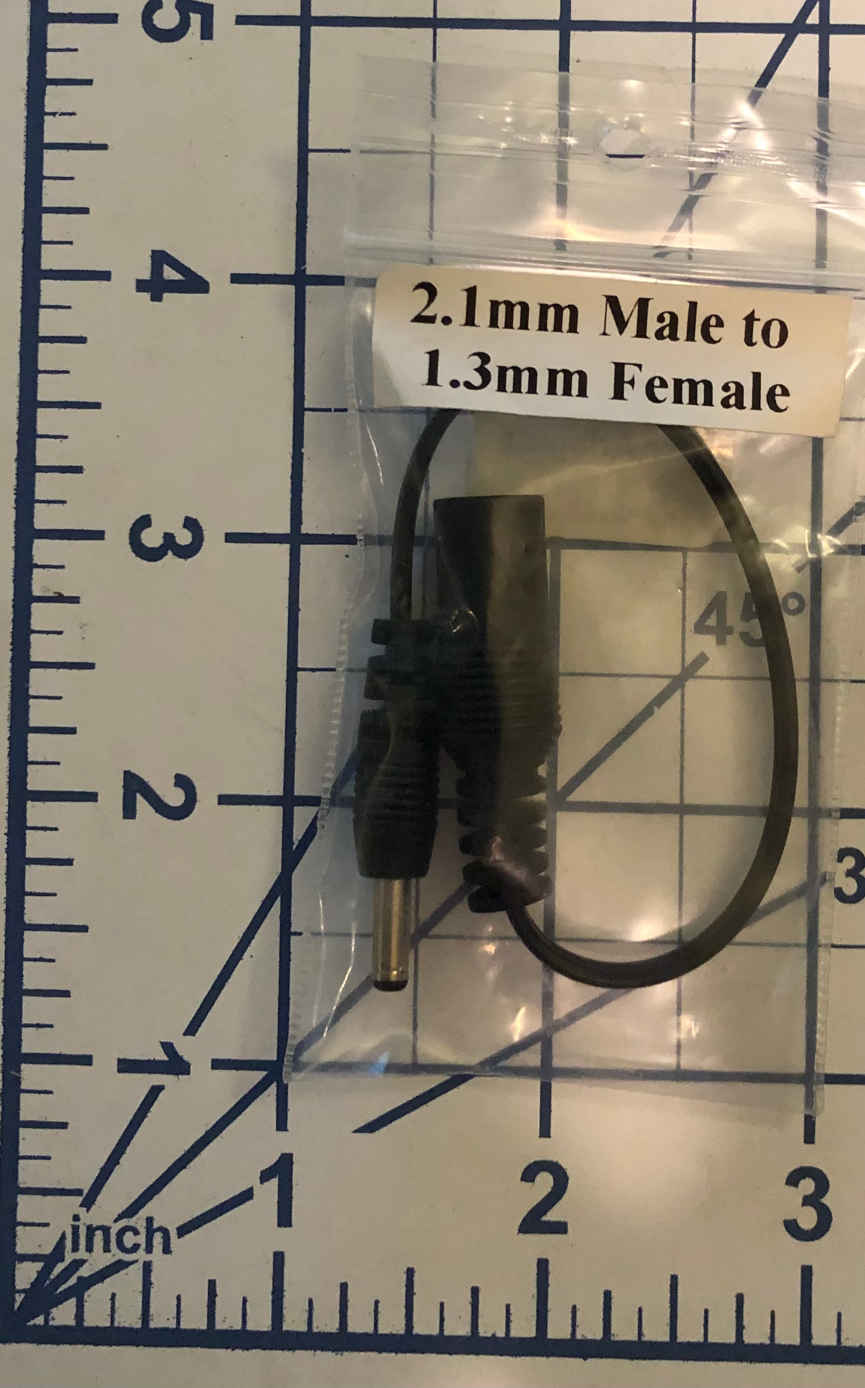 2.1mm Male to 1.3mm Female