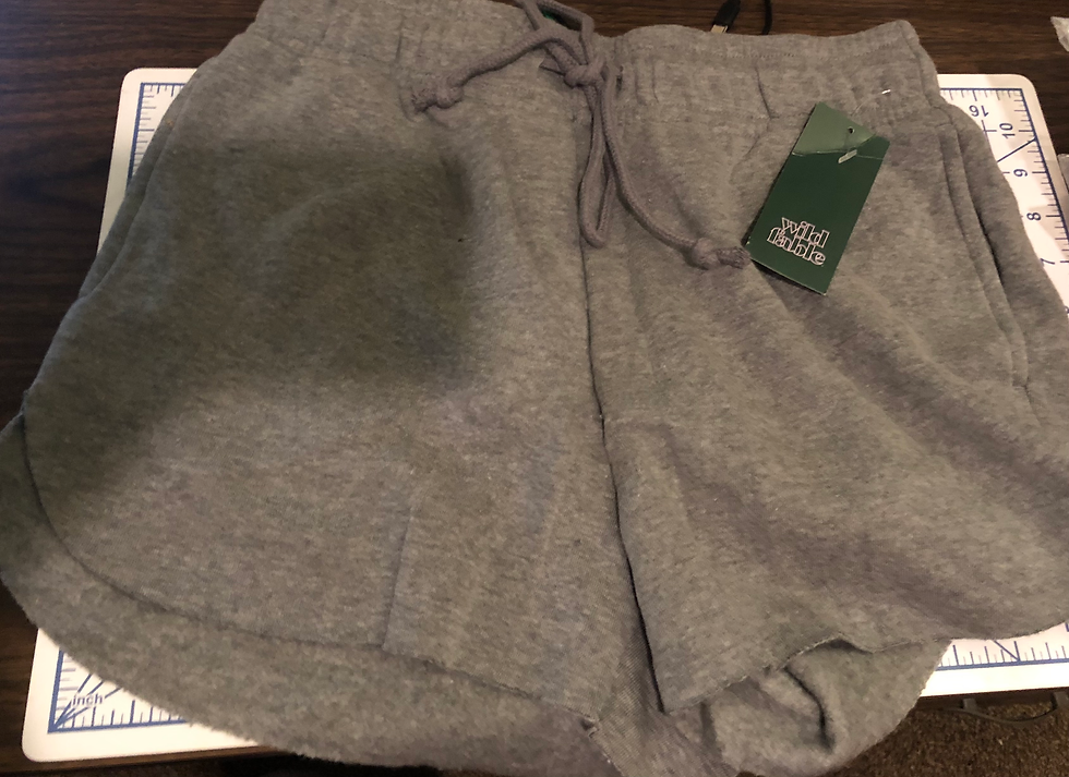 Wild Fable Heather Gray Fleece Lined Casual Pull-On Shorts w/Pockets Size S