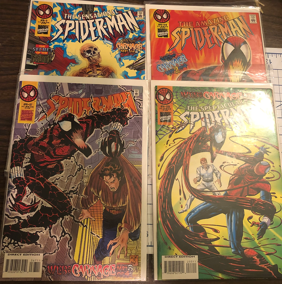 Marvel Comics: Spiderman Web of Carnage Parts 1-4