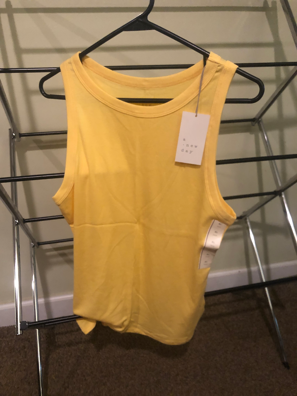 A New Day XL Banana Cream Ribbed Tank Top