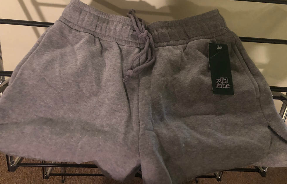 Wild Fable Heather Gray Fleece Lined Casual Pull-On Shorts w/Pockets Size S
