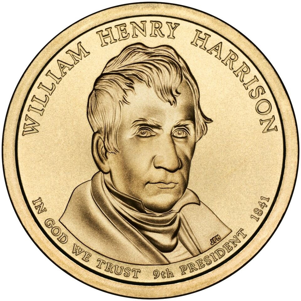 Pristine Uncirculated 2009 William Henry Harrison Presidential Dollar Coin