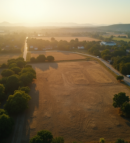 An-aerial-view-of-a-vacant-land-parcel-depicting-its-potential-with-soft-natural-lighting.