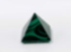 Malachite, with its vibrant green swirls in a pyramid!