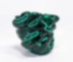 Beautiful polished malachite freeform featuring glossy, curved surfaces and mesmerizing green tones.