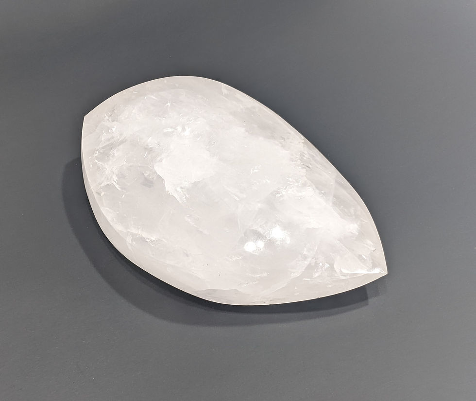 Thumbnail: Majestic Clear Quartz Carving on Metal Stand