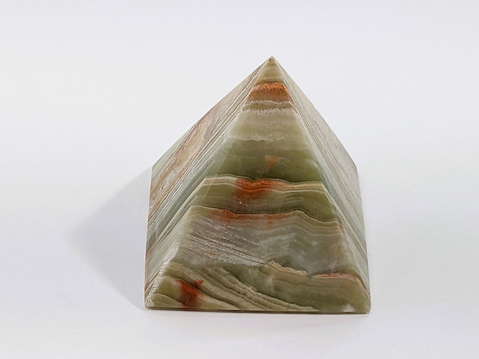 Thumbnail: Smooth Onyx pyramid carvings, perfect for grounding and display