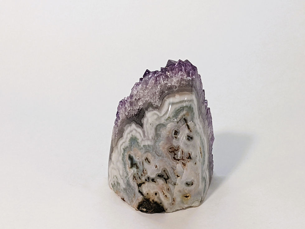 Thumbnail: Raw Amethyst cluster ideal for easing stress and shielding negative energy.