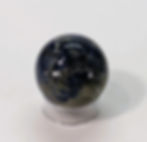 Shiny and dark Sodalite Sphere w/Stand