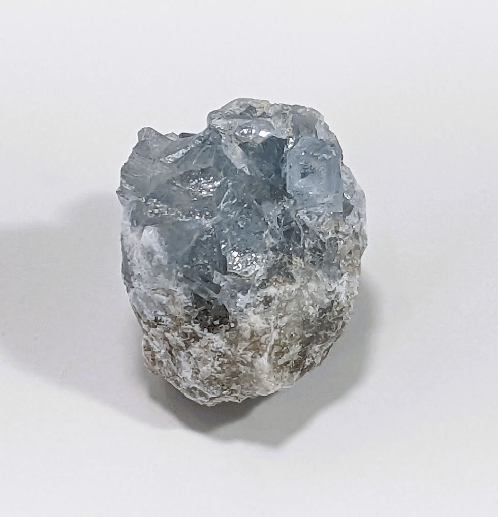 Thumbnail: Soft and blue Celestite specimens
