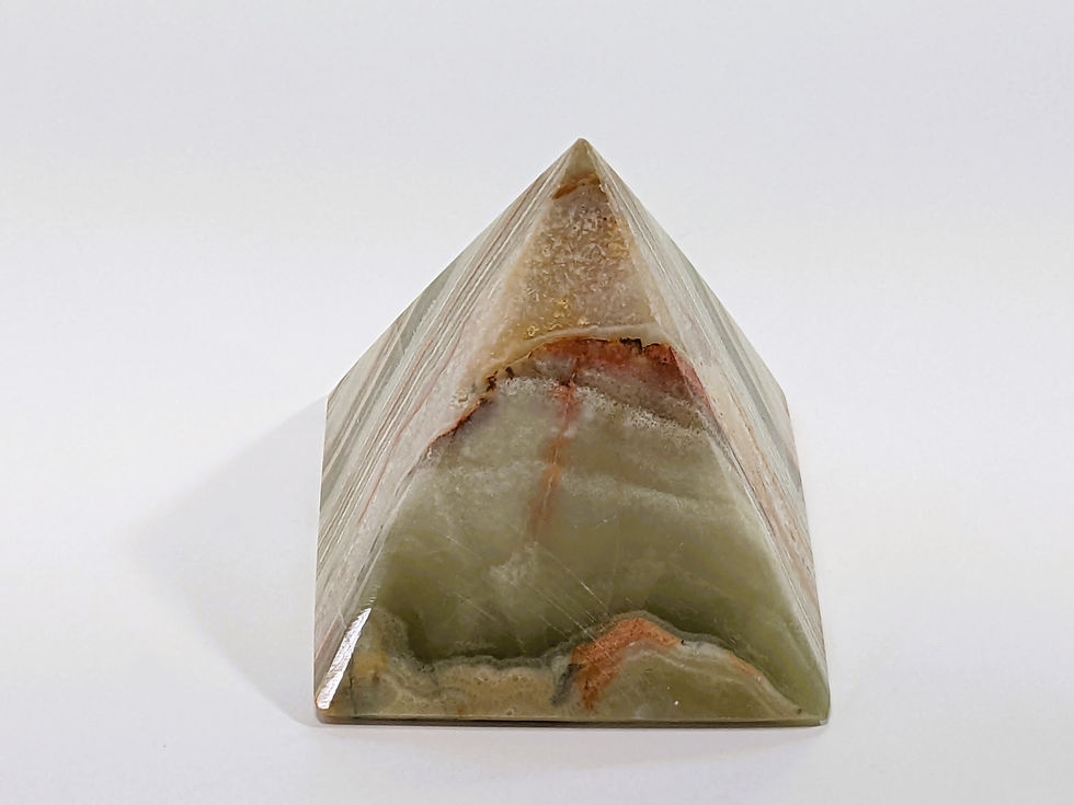 Thumbnail: Smooth Onyx pyramid carvings, perfect for grounding and display