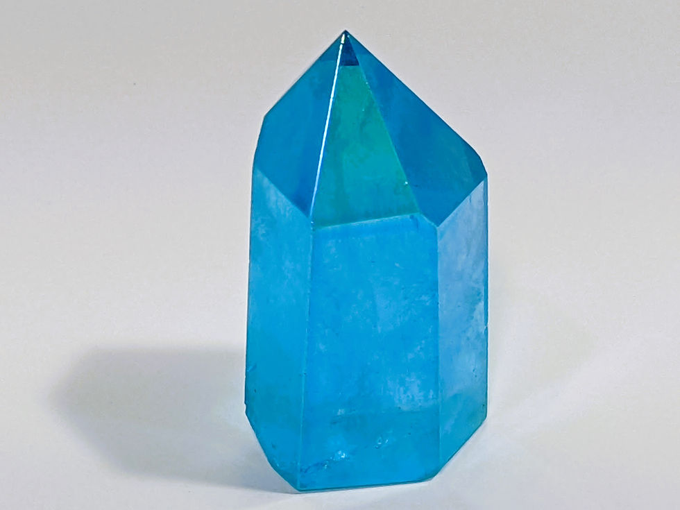 Thumbnail: Aqua aura crystal with shimmering blue hues, known for enhancing communication and clarity. At jujujems.